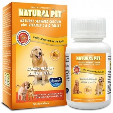 Natural Pet Natural Seaweed Calcium Plus Vitamin C & D 60 Tablet, 005704, cat Supplements, Natural Pet, cat Health, catsmart, Health, Supplements